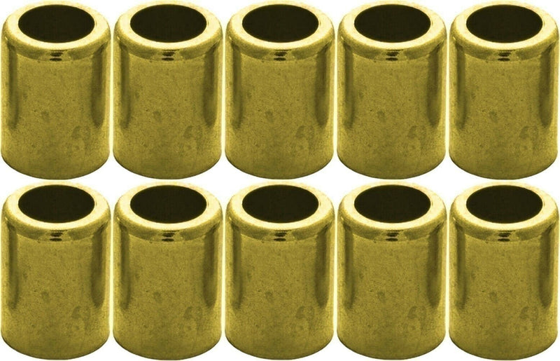 DURAFORCE Brass Hose Ferrule 3/8" ID Air & Water 10-Pack Durable 1" Length