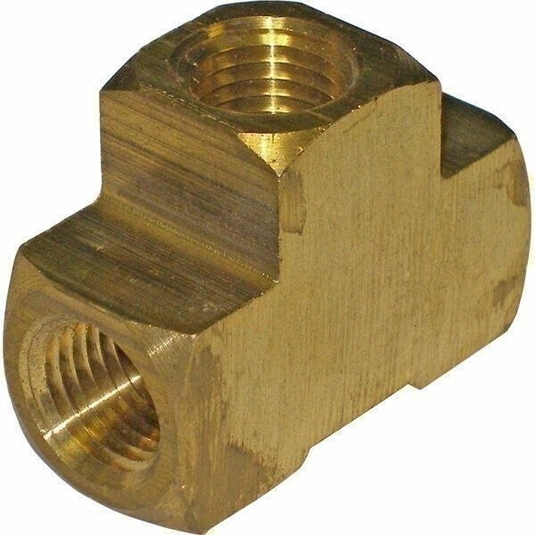 DURAFORCE Coilhose Pneumatics T004 1/4" FPT Brass T Fitting Pneumatic Connector