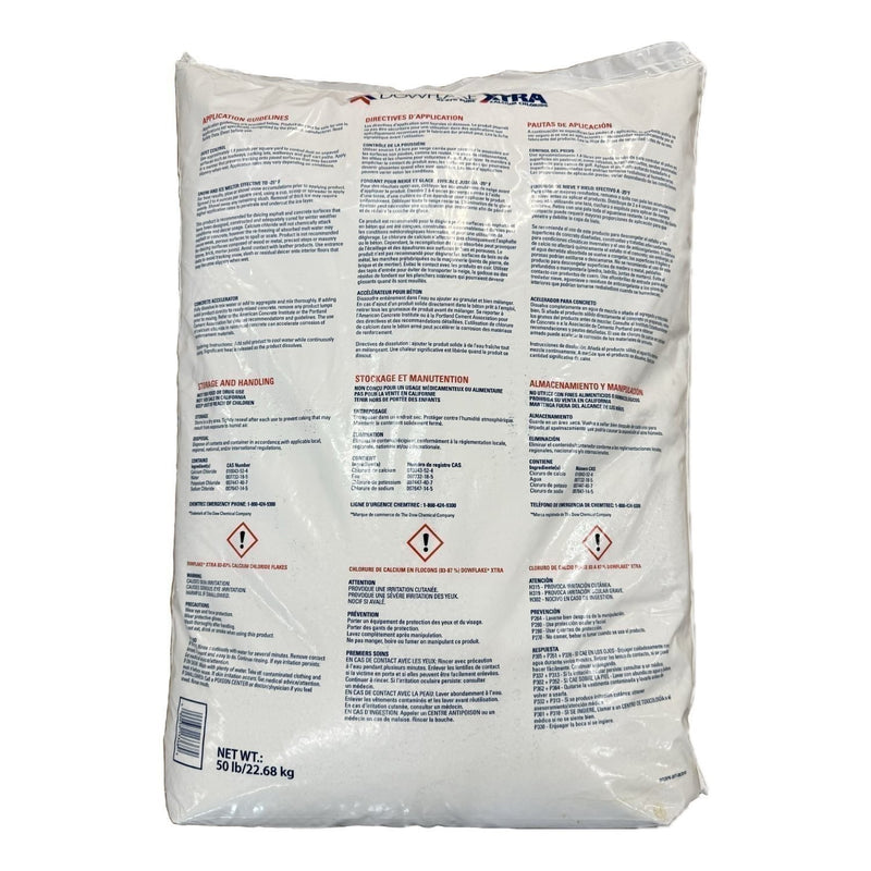 DURAFORCE Dowflake Xtra Calcium Chloride Flakes 50lb Bag - Ice Melt Salt for Winter