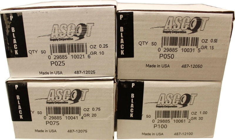 DURAFORCE Perfect Equipment P Style Uncoated Lead Wheel Weights 0.25-1.00oz Bundle