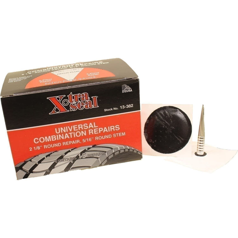 DURAFORCE Xtra Seal 13-382 Universal 2-1/8" Round Tire Repair Plug Patch, 15 Pack