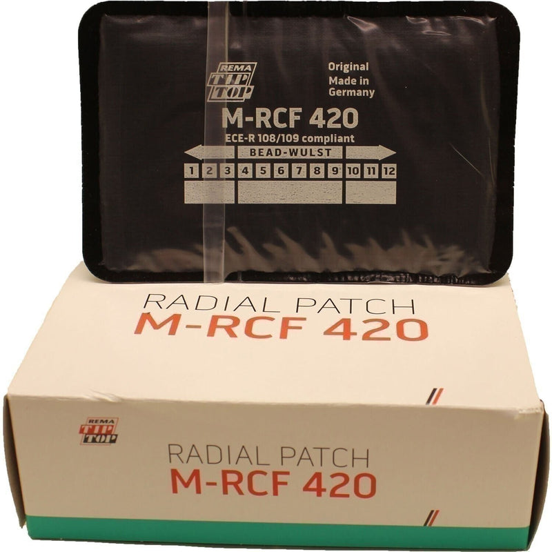 DURAFORCE REMA TIP TOP M-RCF 420 Radial Tire Repair Patch 124x80mm 1-Ply Box of 10