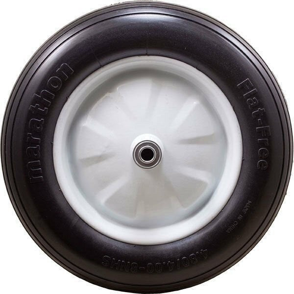 DURAFORCE Marathon 4.80/4.00-8 Flat Free Ribbed Utility Wheelbarrow Tire 00001
