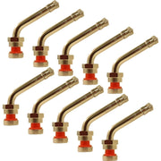 DURAFORCE TR554D Aluminum Truck Wheel Valve Stem 0.98"x1.94" 60° Bend Pack of 10