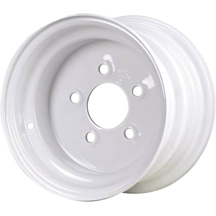 DURAFORCE 10x6 5 On 4.5 Steel Trailer Wheel White 900lb Load Capacity Durable