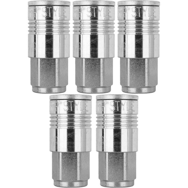 DURAFORCE Milton 1805 3/8" FNPT P Style Coupler Pack of 5 Air Tool Fittings