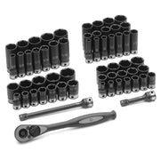 DURAFORCE Grey Pneumatic 81659CRD 59-Piece 3/8" Drive SAE & Metric Duo-Socket Set