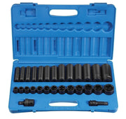DURAFORCE Grey Pneumatic 1328RD 1/2" Drive 28-Piece Standard & Deep Socket Set