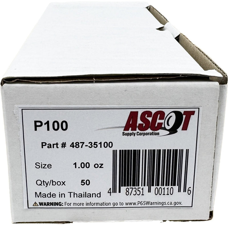 DURAFORCE Ascot P Style Uncoated Lead Clip-On Wheel Weights 1oz Box of 50