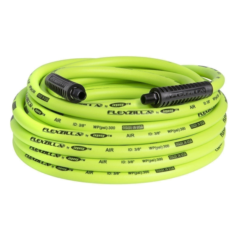 DURAFORCE Flexzilla 3/8" x 50ft Air Hose Green w/ 1/4" MPT Ends - Durable & Flexible