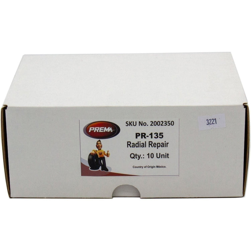 DURAFORCE Prema PR-135 Radial Tire Patch 5.5"x7.5" 4 Ply Box of 10 Patches