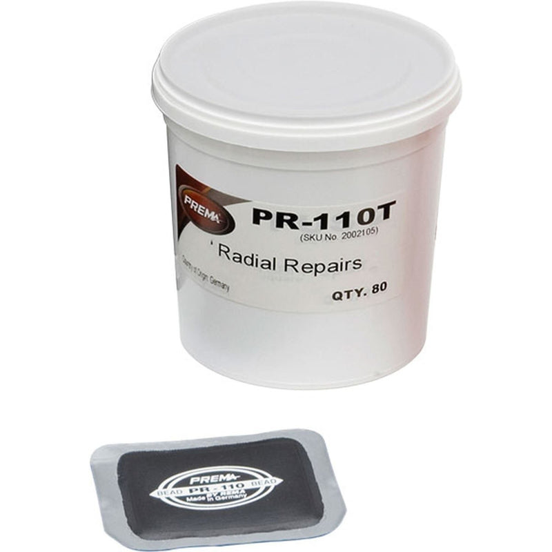 DURAFORCE Prema PR-110T Radial Tire Patch 2.25"x3.25" 1-Ply Tub of 80 Patches