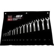 DURAFORCE Ascot 15-Piece SAE Long Combination Wrench Set - Durable Hand Tools