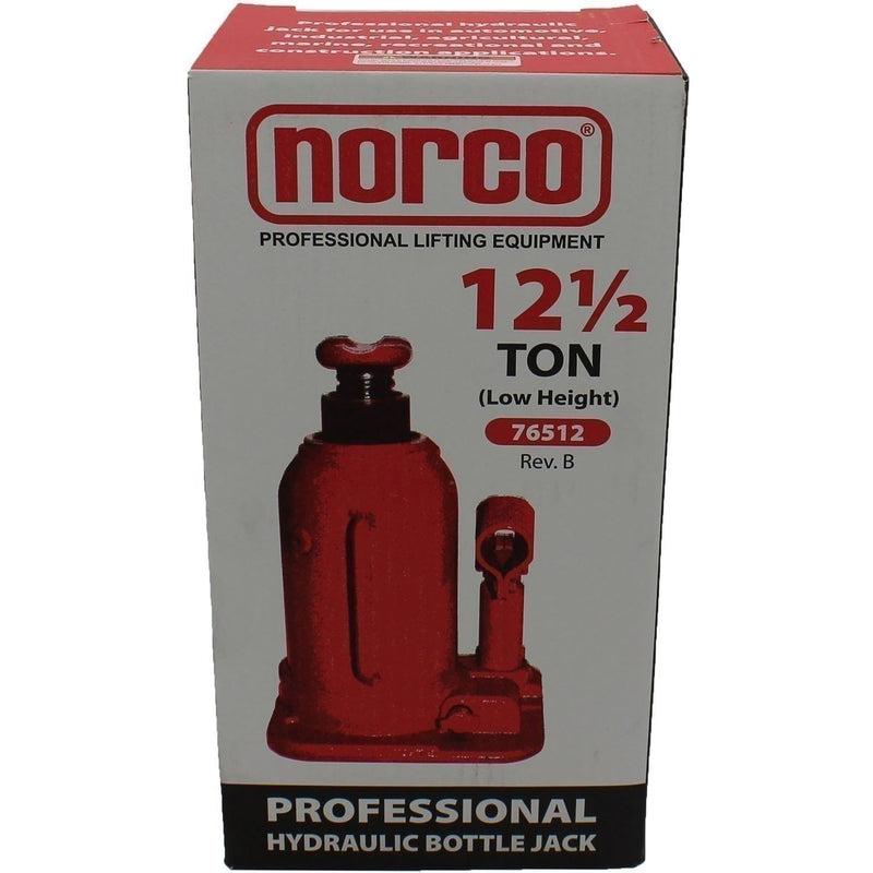 DURAFORCE Norco 76512A 12 Ton Low Profile Bottle Jack Heavy Duty Hydraulic Lift