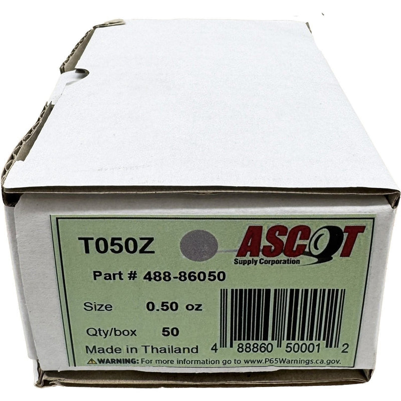 DURAFORCE Ascot T Style Coated Zinc Clip-On Wheel Weights 0.50oz Box of 50