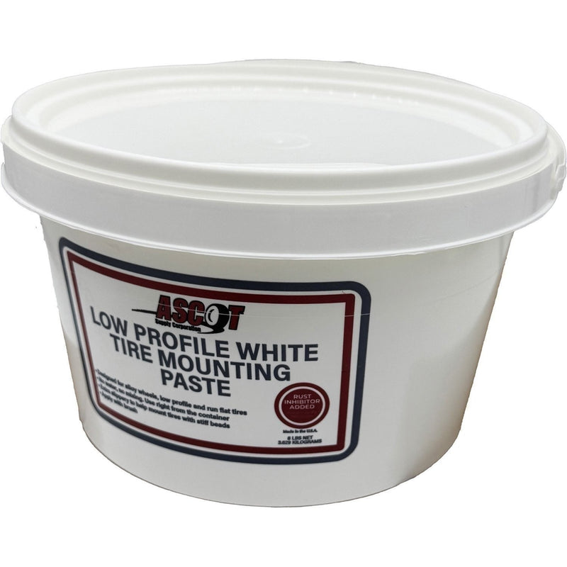DURAFORCE Ascot 8lb White Paste Tire Mounting Low Profile Compound