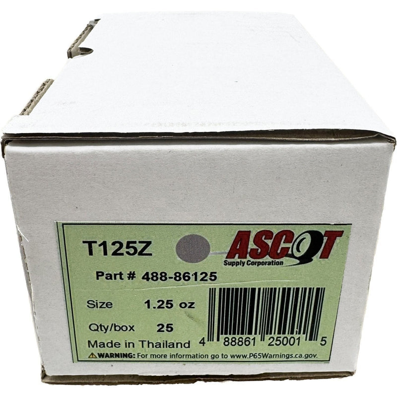 DURAFORCE Ascot T Style Coated Zinc Clip-On Wheel Weights 1.25oz Box of 25