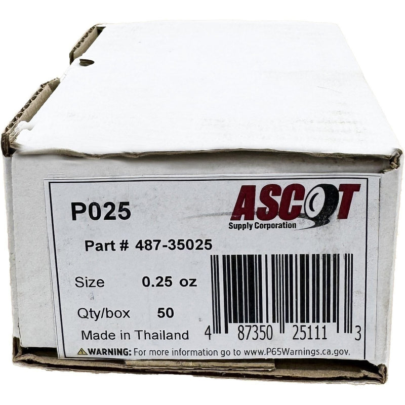 DURAFORCE Ascot P Style Uncoated Lead Clip-On Wheel Weights 0.25oz Box of 50