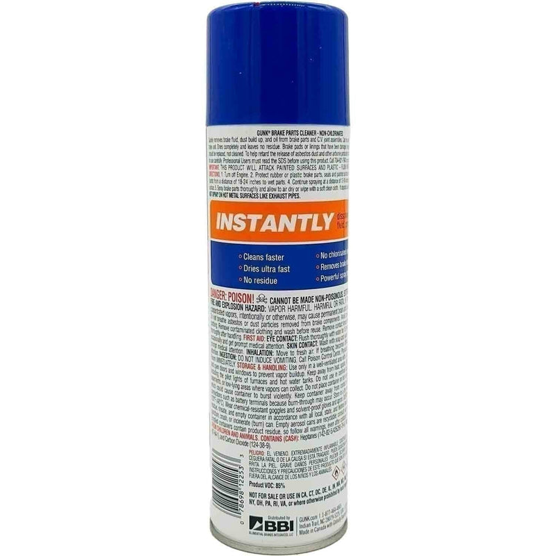 DURAFORCE Gunk M705 Non-Chlorinated Brake Parts Cleaner 14oz - Pack of 12
