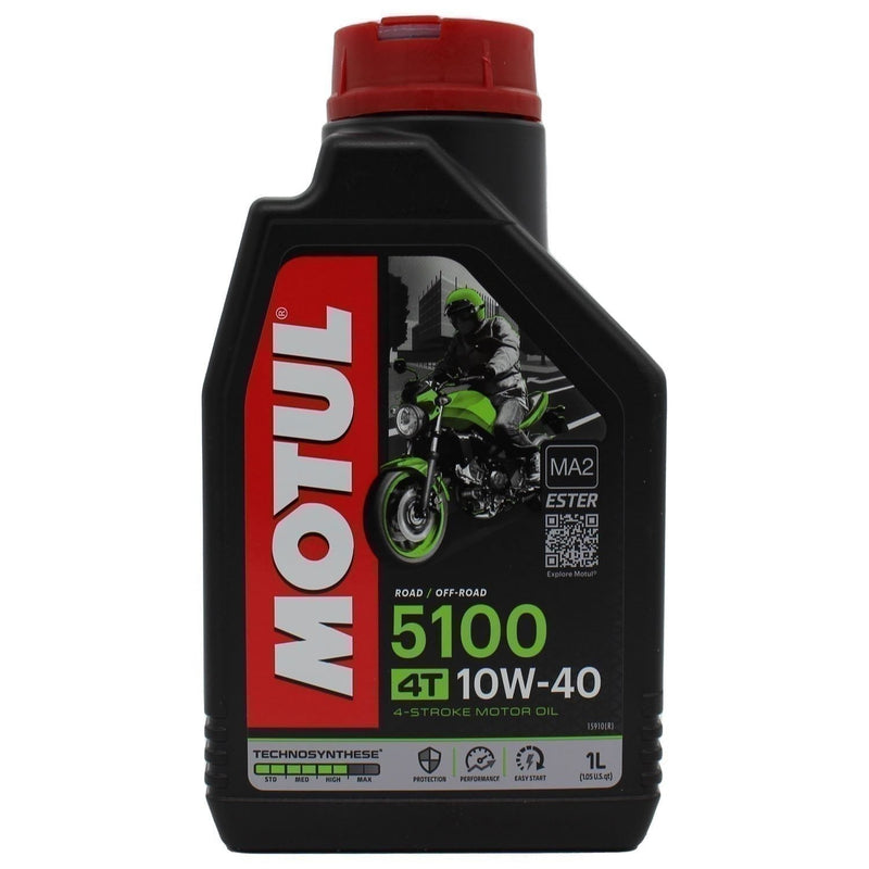 DURAFORCE Motul 5100 4T 10W40 Motor Oil 1L High Performance Synthetic Motorcycle Oil