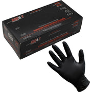 DURAFORCE Ascot Black Nitrile Gloves Large 5 Mil Powder Free Box of 100