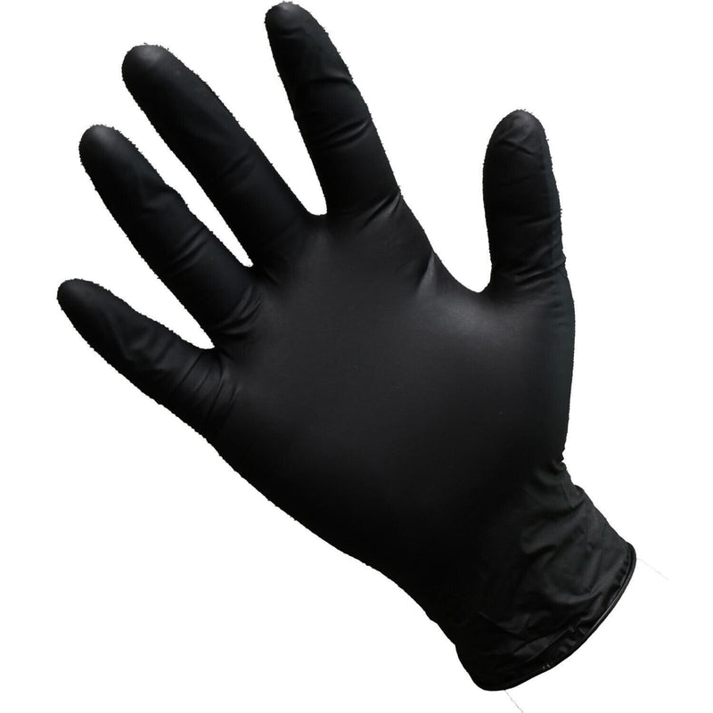 DURAFORCE Ascot Black Nitrile Gloves Large 5 Mil Powder Free Box of 100