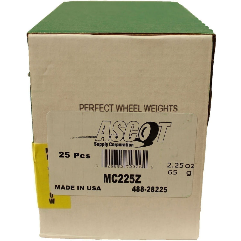 DURAFORCE Perfect Equipment MC225Z Zinc Wheel Weights 2.25 oz - Box of 25