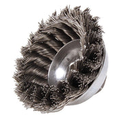 DURAFORCE Weiler 13156 3.5" Knot Wire Cup Brush .023 Wire 5/8"-11 Arbor Nut