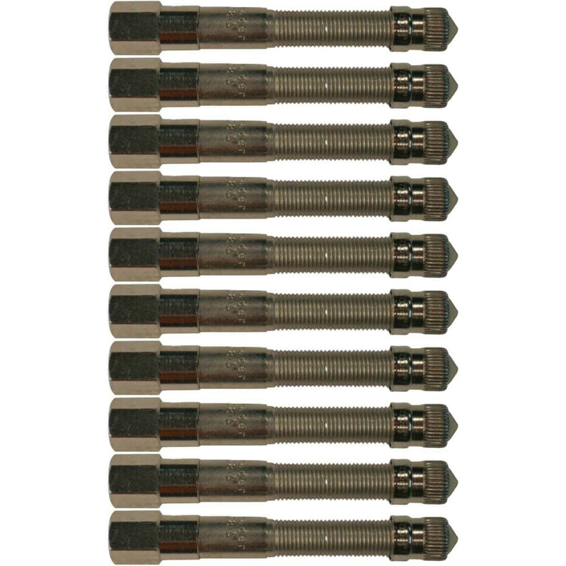 DURAFORCE Schrader 4430 4-1/8" Metal Truck Valve Extensions Pack of 10