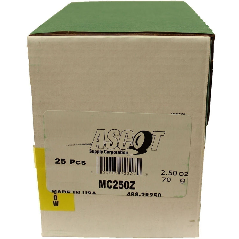 DURAFORCE Perfect Equipment MC250Z Zinc Wheel Weights 2.50 oz - Box of 25