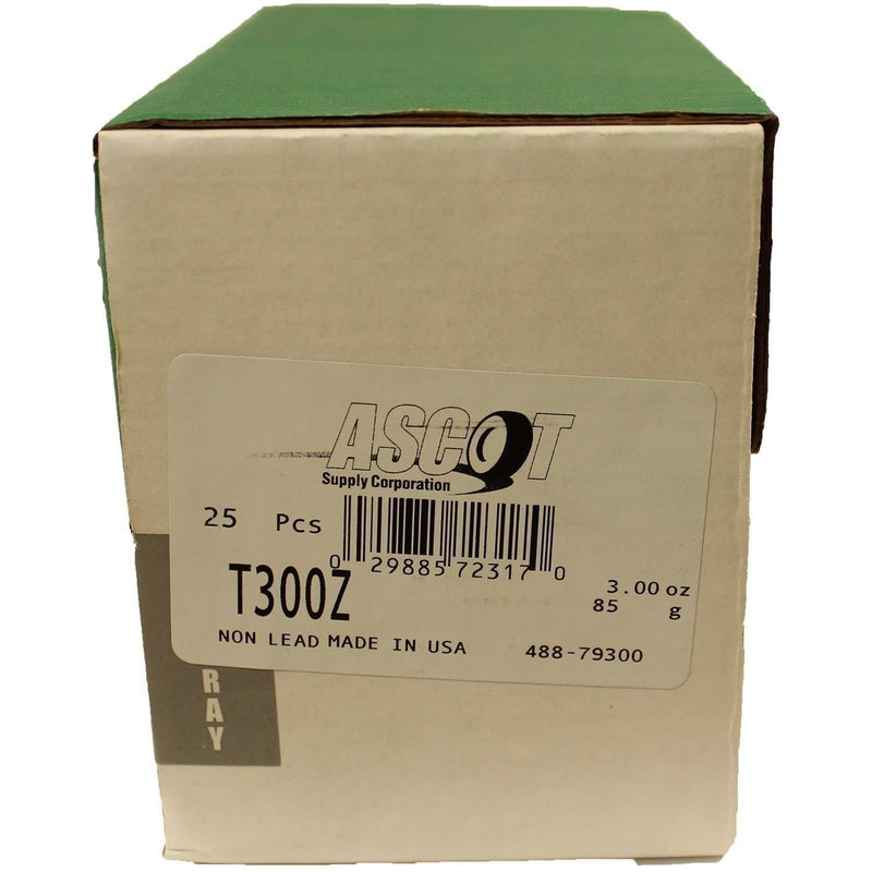 DURAFORCE Perfect Equipment T300Z Zinc Wheel Weights 3oz Box of 25 Coated