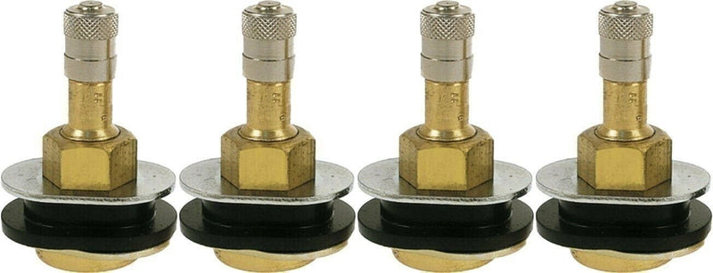 DURAFORCE TR501OV 1.5" Brass Clamp-In Oval Tubeless Truck Tire Valve Stem 4 Pack