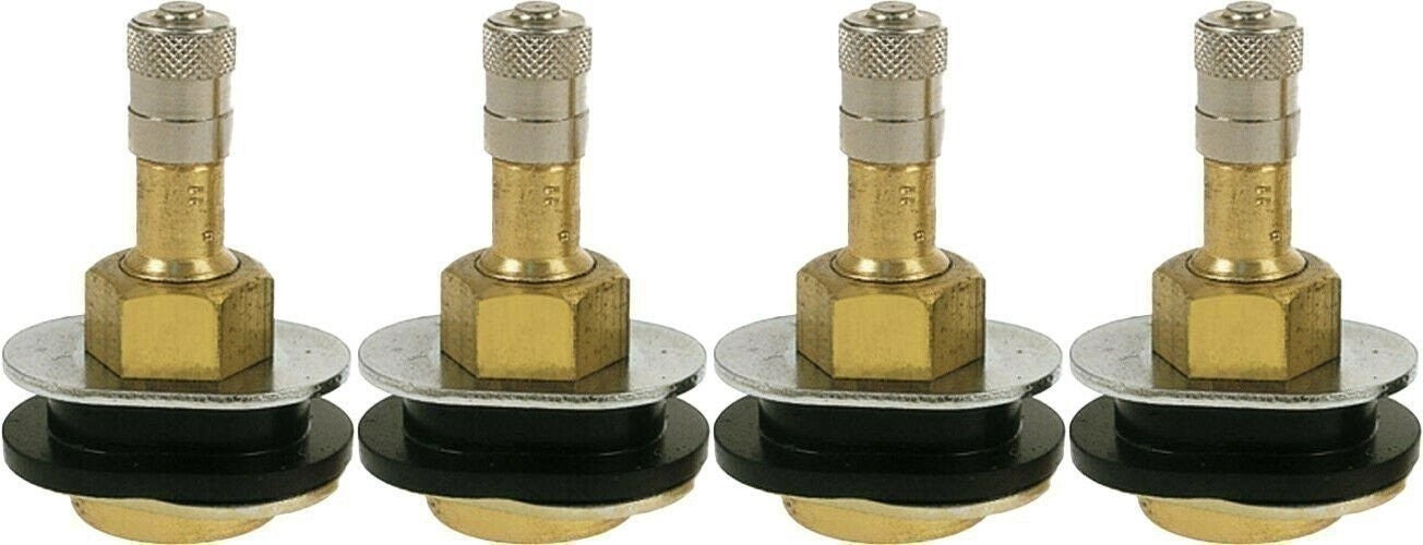 DURAFORCE TR501OV 1.5" Brass Clamp-In Oval Tubeless Truck Tire Valve Stem 4 Pack