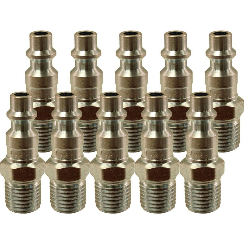 DURAFORCE Milton 727 1/4" MNPT M Style Plug Pack of 10 - Air Tool Fittings