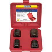 DURAFORCE Ken-Tool 30254 4pc Lug Nut Removal Impact Socket Set 1/2" Drive with Case