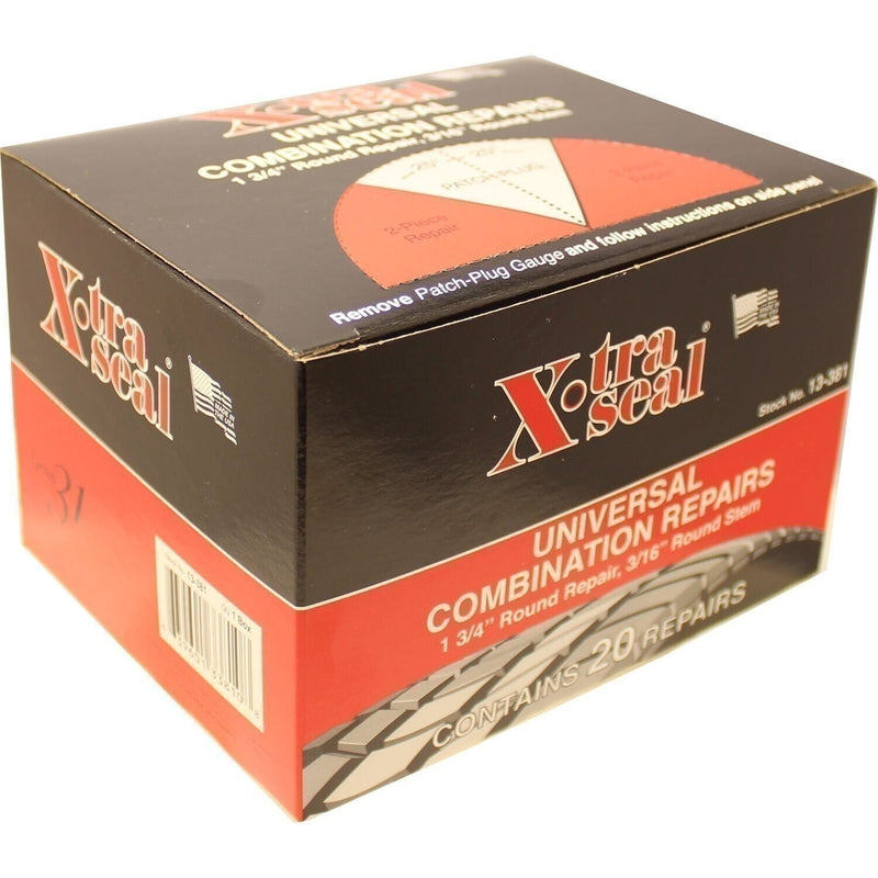 DURAFORCE Xtra Seal 13-381 3/16" Universal Tire Patch Plug 1.75" Round Patch 20 Pack