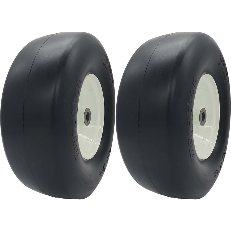 DURAFORCE Marathon 30346 Flat Free Lawn & Garden Tire 13x5.00-6 on Rim Pack of 2