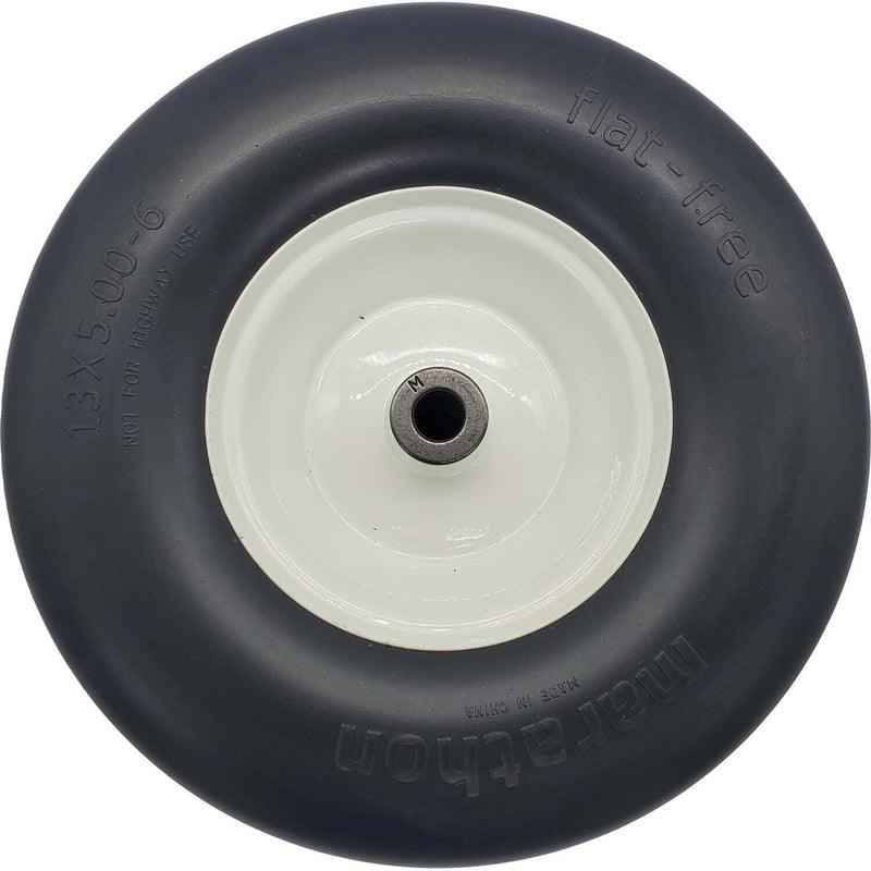 DURAFORCE Marathon 30346 Flat Free Lawn & Garden Tire 13x5.00-6 on Rim Pack of 2