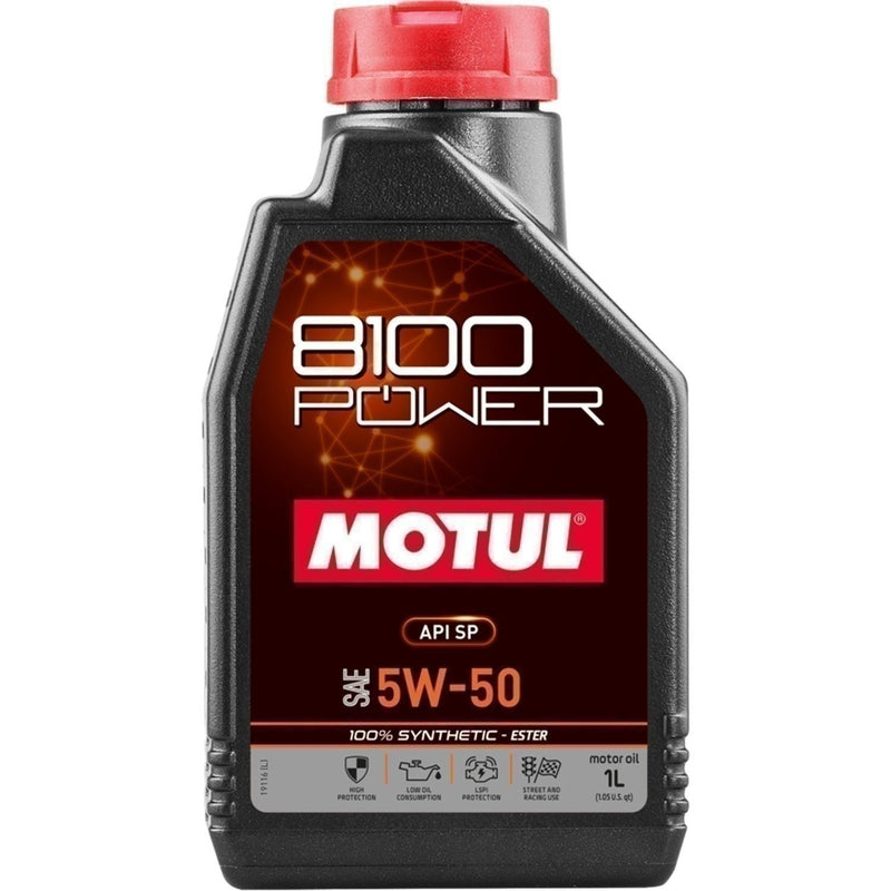 DURAFORCE Motul 8100 Power 1L Synthetic Ester Motor Oil 100% Fully Synthetic