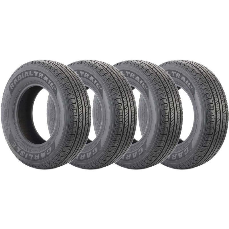 DURAFORCE Carlisle Radial Trail HD ST235/85R16 10ply Trailer Tires LRE Pack of 4