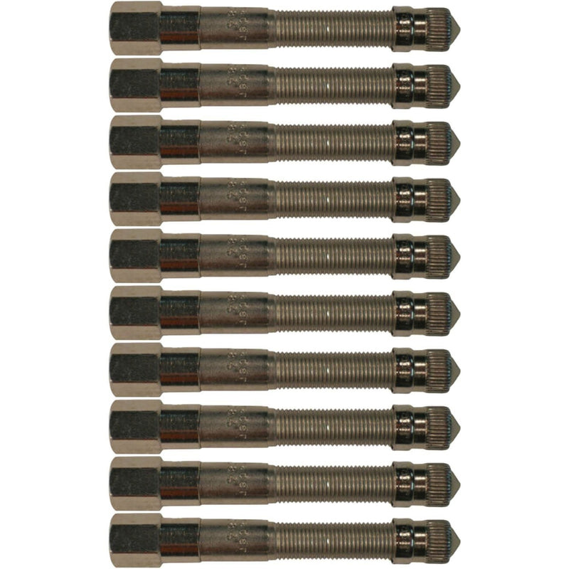DURAFORCE Schrader 2-7/32" Metal Truck Valve Extensions Pack of 10 - Tire Valve Caps