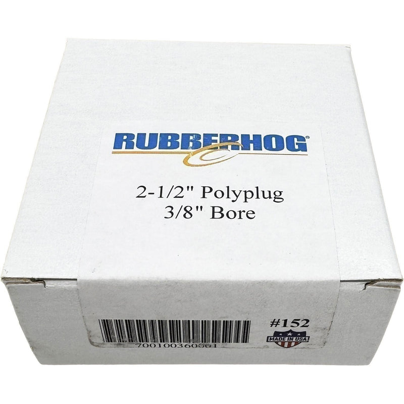 DURAFORCE Rubberhog 2.5" Polyplug for Flared Contour Wheels 3/8" Arbor Hole