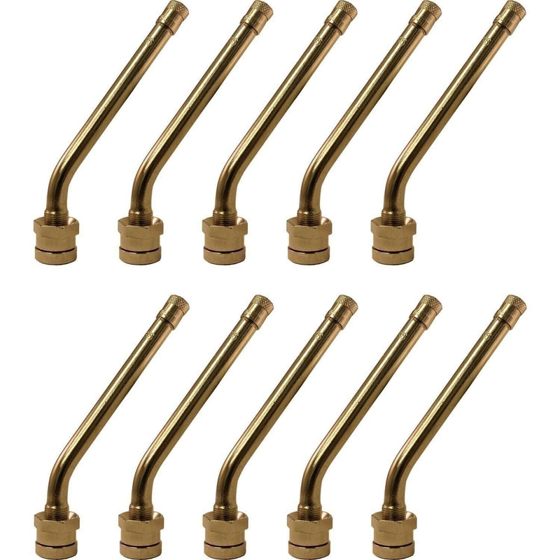 DURAFORCE TR546G Aluminum Truck Wheel Valve Stem 36° Bend 0.98"x3.35" Pack of 10