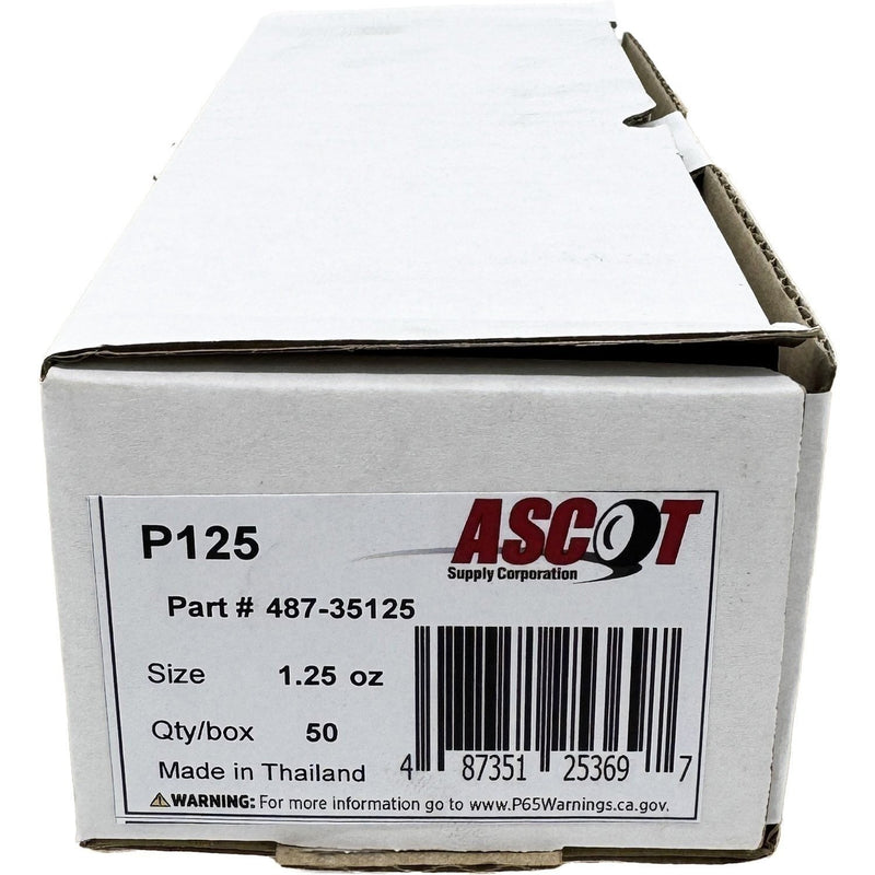 DURAFORCE Ascot P Style 1.25oz Uncoated Lead Clip-On Wheel Weights - Box of 50