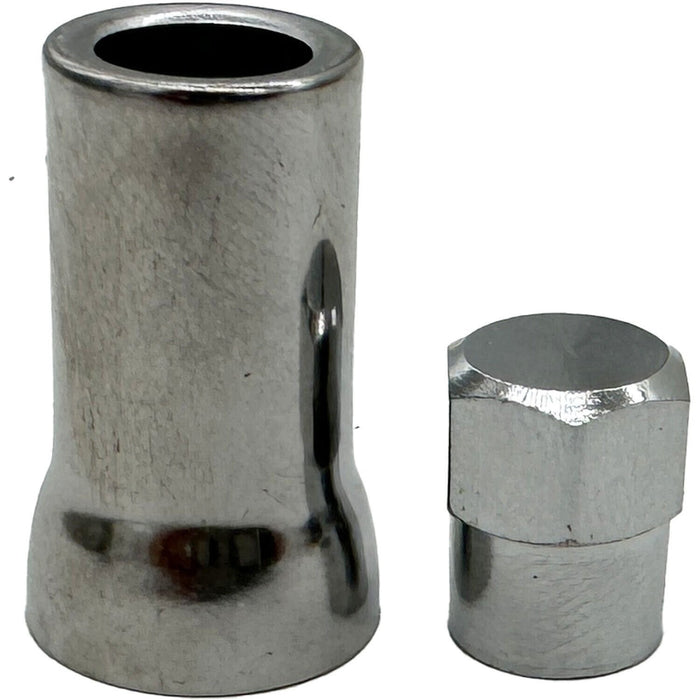 DURAFORCE Dill 950-SC-4 Chrome TPMS Tire Valve Stem Sleeve & Cap 4 Pack Quality Set