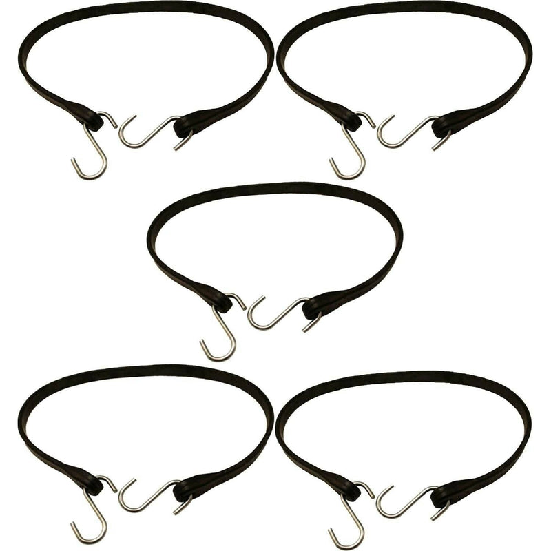 DURAFORCE Peerless CC8431 31" EPDM Rubber Bungee Tarp Straps with Hooks, Pack of 5