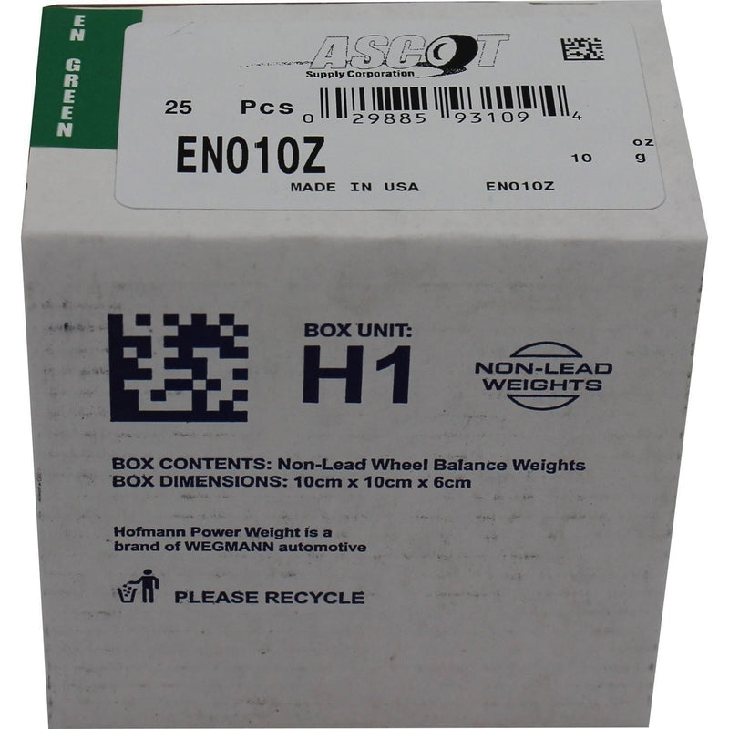 DURAFORCE Perfect Equipment EN010Z Zinc Wheel Weights 10gm 0.25oz Box of 25