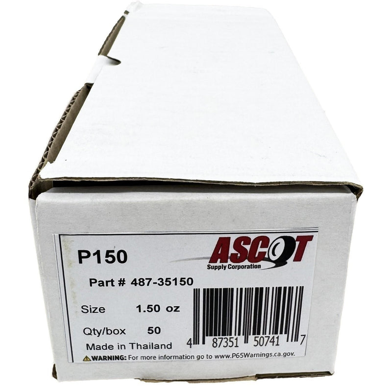 DURAFORCE Ascot P Style 1.50oz Uncoated Clip-On Wheel Weights - Box of 50