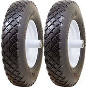 DURAFORCE Marathon 00047P Flat Free Knobby Wheelbarrow Tire 4.80/4.00-8 Pack of 2