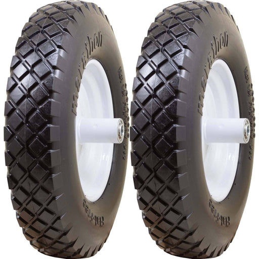DURAFORCE Marathon 00047P Flat Free Knobby Wheelbarrow Tire 4.80/4.00-8 Pack of 2